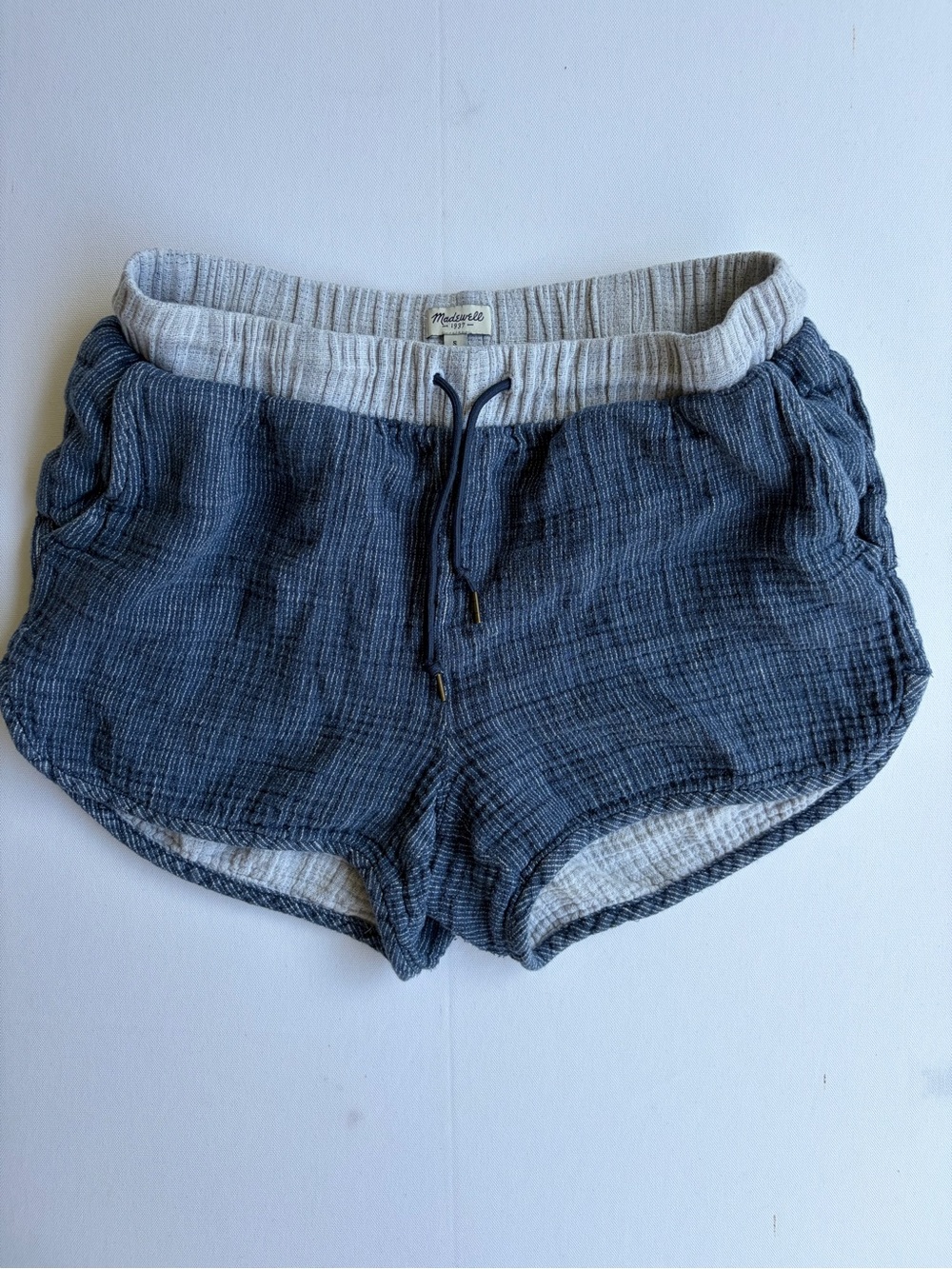 Madewell Lightspun Cotton Gauze Pull-On Beach Shorts — Size Small